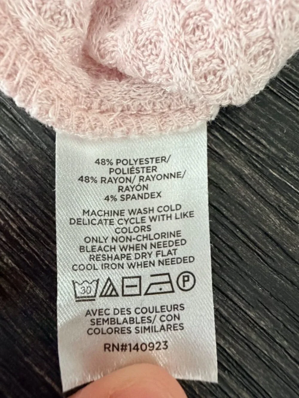 2/$30 Lou & Grey Brushed Waffle Henley Pajama Top Mauve Mist XL #A3878